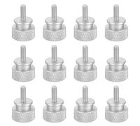 sourcing map Lot de 12 vis moletées M3 x 8 mm en alliage d'aluminium pour boîtier PC, blanc ciment
