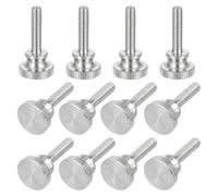 sourcing map Lot de 12 vis moletées M4 x 16 mm, vis moletées à tête diamant en acier inoxydable 304, boulons à tête moletée métriques avec boutons de préhension d'épaule, attaches filetées serrées à