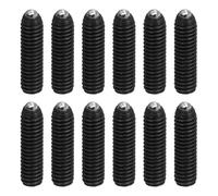 sourcing map Lot de 12 vis sans tête à pointe sphérique noire M4 x 16 mm en acier au carbone à six pans creux pour machine électronique industrielle, réparation de meubles de maison, lieux de travail