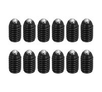 sourcing map Lot de 12 vis sans tête à pointe sphérique noire M6 x 10 mm en acier au carbone à six pans creux pour machine électronique industrielle, réparation de meubles de maison, lieux de travail