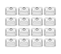 sourcing map Lot de 120 boucles de panneau mural 40 mm x 30 mm x 0,4 mm, clips de fixation murale en acier inoxydable, clips de fixation pour meubles, clips de fixation murale, argent