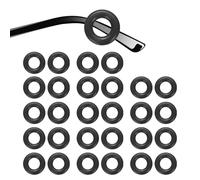 sourcing map Lot de 14 paires de crochets d'oreille antidérapants en silicone de 1,3 cm pour lunettes, lunettes de soleil, lunettes de sport, noir, Noir , 0.52"