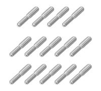 sourcing map Lot de 14 vis filetées à double extrémité M5 x 15 mm vers M6 x 15 mm, adaptateur réducteur de filetage en acier inoxydable 304 pour fixation de meubles et machines