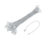 sourcing map Lot de 140 étiquettes en nylon de 17 cm pour étiquettes de prix, étiquettes en plastique pour vêtements, étiquettes avec ficelle grise