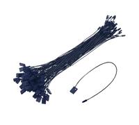 sourcing map Lot de 140 étiquettes en nylon de 17 cm pour étiquettes de prix, étiquettes en plastique, étiquettes pour vêtements, étiquettes avec ficelle bleu marine
