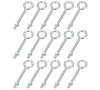 sourcing map Lot de 15 boulons à œil M5 x 50 en acier au carbone avec écrous hexagonaux pour crochet en métal, bornes en bois, crochets de suspension