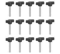 sourcing map Lot de 15 boutons de serrage M6 x 35 mm en acier au carbone en forme de T pour un retrait rapide du bouton de serrage manuel
