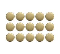 sourcing map Lot de 15 boutons ronds en métal en laiton de 15 mm pour couture, loisirs créatifs, blazer, costumes, décoration de vêtements, accessoires de bricolage, bronze