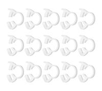 sourcing map Lot de 15 colliers de serrage réglables à cliquet en plastique robuste de 9,1 à 9,6 mm pour plomberie, conduite de carburant automobile, blanc