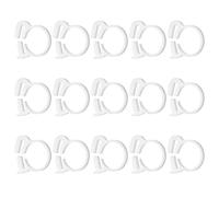 sourcing map Lot de 15 colliers de serrage réglables à cliquet en plastique robuste pour plomberie, conduite de carburant automobile, blanc 28,8 à 34 mm