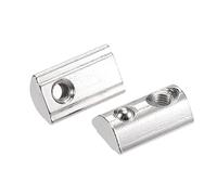 sourcing map Lot de 15 écrous à fente M5 en T avec bille en acier au carbone pour rail d'extrusion en aluminium avec fente de 8 mm
