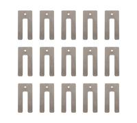 sourcing map Lot de 15 entretoises de carrelage en forme de U de 6,35 mm, cales en plastique pour système de nivellement, installation murale au sol en céramique, fenêtres de niveau, toilettes, marron