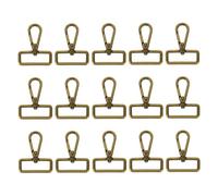 sourcing map Lot de 15 fermoirs pivotants, anneau en D de 3,2 cm, fermoir mousqueton en métal pour la fabrication de sacs à main, porte-clés, sangle de ceinture, bronze