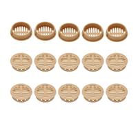 sourcing map Lot de 15 grilles d'aération rondes en plastique pour salle de bain, maison, bureau, cuisine, armoire, orange