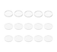 sourcing map Lot de 15 grilles d'aération rondes en plastique pour salle de bain, maison, bureau, cuisine, armoire, blanc
