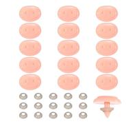 sourcing map Lot de 15 mini nez de cochon de sécurité en plastique rose pour museau en peluche, accessoires de fabrication de poupées, fournitures de réparation de marionnettes, kit d'artisanat