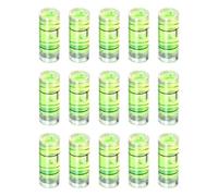 sourcing map Lot de 15 petites fioles cylindriques de niveau à bulle en PMMA 20 x 8 mm - Mini niveau à bulle horizontal - Outils de mise en page pour camping-car, TV, cadre photo, outil de suspension