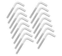 sourcing map Lot de 15 vis à boulon à angle droit en forme de L M5 x 50 mm, en acier inoxydable 304, long carré