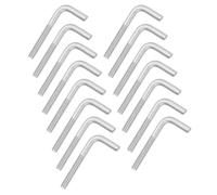 sourcing map Lot de 15 vis à boulon à angle droit en forme de L M6 x 50 mm, en acier inoxydable 304, long carré