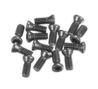 sourcing map Lot de 15 vis Torx M4 x 10 mm à tête plate ronde de qualité 12,9 avec tournevis Torx T15 pour remplacer les fraises d'insertion en carbure CNC, noir