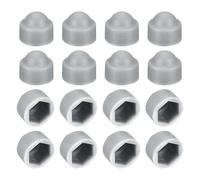 sourcing map Lot de 150 cache-écrous hexagonaux M5 en plastique gris pour vis hexagonales, boulons