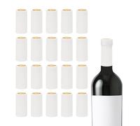 sourcing map Lot de 150 capsules thermorétractables en PVC pour bouteilles de vin, caves à vin, maison, 30 x 60 mm, blanc