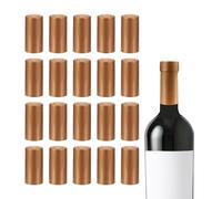 sourcing map Lot de 150 capsules thermorétractables en PVC pour bouteilles de vin, caves à vin, maison, 30 x 60 mm, doré