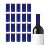 sourcing map Lot de 150 capsules thermorétractables en PVC pour bouteilles de vin, caves à vin, maison, 30 x 60 mm, bleu