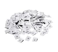 sourcing map Lot de 150 étiquettes brodées blanches pour vêtements, taille S/M/L