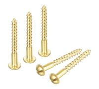 sourcing map Lot de 150 vis à bois M2,5 x 20 mm à tête ronde fendue en cuivre auto-taraudeuse pour le bricolage du bois et l'industrie domestique