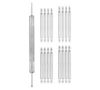 sourcing map Lot de 16 barrettes à ressort de montre de 25/25/24/26 mm, 1,5 mm + 1,8 mm d'épaisseur, broches de rechange en acier inoxydable avec outil de retrait pour bracelet de montre