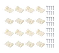 sourcing map Lot de 16 chevilles de support d'étagère en plastique, équerre à angle droit, 2,8 x 2,1 x 1,2 cm, support d'étagère en forme de L avec vis pour cadre en bois, étagères et meubles