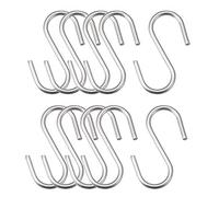 sourcing map Lot de 16 crochets en S de 3 cm de long en acier inoxydable pour accrocher des objets dans la cuisine, le jardin, la salle de bain, le garage