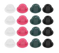 sourcing map Lot de 16 crochets ronds en métal adhésif pour téléphone portable, tablette, accessoires de bricolage (rose rouge/vert foncé/noir/blanc)