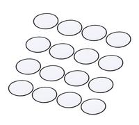 sourcing map Lot de 16 écussons vierges thermocollants vierges en tissu thermocollant pour loisirs créatifs, casquettes, vêtements, chaussures, sacs, uniformes - Blanc - 6 cm