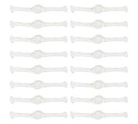 sourcing map Lot de 16 paires de boutons chinois en forme de grenouille beige et blanc à coudre pour manteaux, capes, pulls, costumes de mariée, 9 x 1 cm