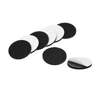 sourcing map Lot de 16 patins adhésifs en feutre pour meubles de 40 mm de diamètre et 3 mm d'épaisseur Noir