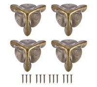 sourcing map Lot de 16 protections pour coins de boîtes, 30 mm, protection d'angle, coins anti-poussière vintage avec vis, bronze