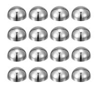 sourcing map Lot de 16 sphères d'observation en acier inoxydable, 3,3 cm, hémisphère creux, miroir poli, décoration murale semi-sphérique réfléchissante pour jardin, porte d'entrée, rampes d'escalier