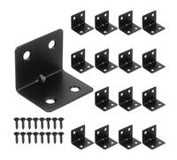 sourcing map Lot de 16 supports d'angle en L, équerres d'angle de 90 degrés | Équerres d'angle à angle droit avec vis pour armoires de chaise