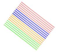 Sourcing Map Lot de 16 tiges rondes en acrylique de 0,6 cm de diamètre 25,4 cm de longueur, ligne droite multicolore, verre plexiglas, plastique Lucite PMMA