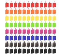 sourcing map Lot de 160 grands sacs fourre-tout non tissés, réutilisables, pliables avec poignées pour cadeaux de mariage, fête de plage, friandises, épicerie, 30 x 38 cm, 8 couleurs mélangées