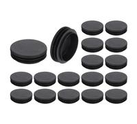sourcing map Lot de 18 bouchons ronds en plastique noir, 58 mm, protection contre le glissement pour chaise, canapé, table, étagère