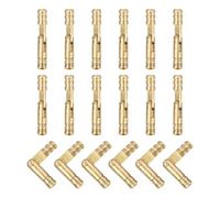 sourcing map Lot de 18 charnières invisibles en laiton - 25 x 4 mm - Support pliable - Charnières cylindriques cachées pour boîte à souvenirs - Charnières à baril d'armoire