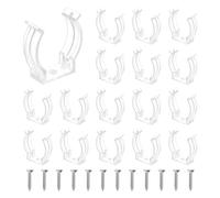 sourcing map Lot de 18 clips en U T10 - Supports de fixation pour tubes fluorescents - En plastique - Avec vis pour ampoules LED - Transparent