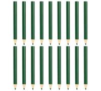 sourcing map Lot de 18 crayons de couleur en bois, crayons de couleur courts à base d'huile pour artistes, enseignants, adultes, livres de coloriage, peinture, croquis, dessin, vert foncé