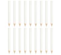 sourcing map Lot de 18 crayons de couleur en bois, crayons de couleur courts à base d'huile pour artistes, enseignants, adultes, livres de coloriage, peinture, croquis, dessin, blanc