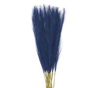 sourcing map Lot de 18 herbes artificielles pelucheuses de la pampa pour salon, fête, vase mural, décoration de mariage, 55 cm, bleu