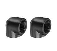 sourcing map Lot de 2 adaptateurs coudés à 90 degrés pour refroidissement à eau - Filetage G1/4" femelle vers femelle - Raccord d'extension en cuivre pour système de refroidissement par eau