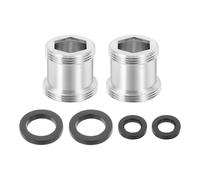 sourcing map Lot de 2 adaptateurs d'aérateur de robinet, M20 mâle vers M22 mâle avec rondelle, 20 mm de long